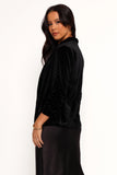 Inka All over Rhinestone Velvet Blazer Black
