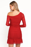 Austin Long Sleeve Mini Dress Red
