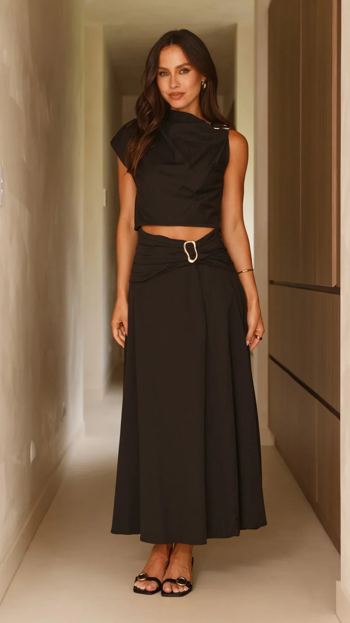 Delphine Maxi Skirt Black