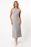 Kellie Knit Midi Dress Grey