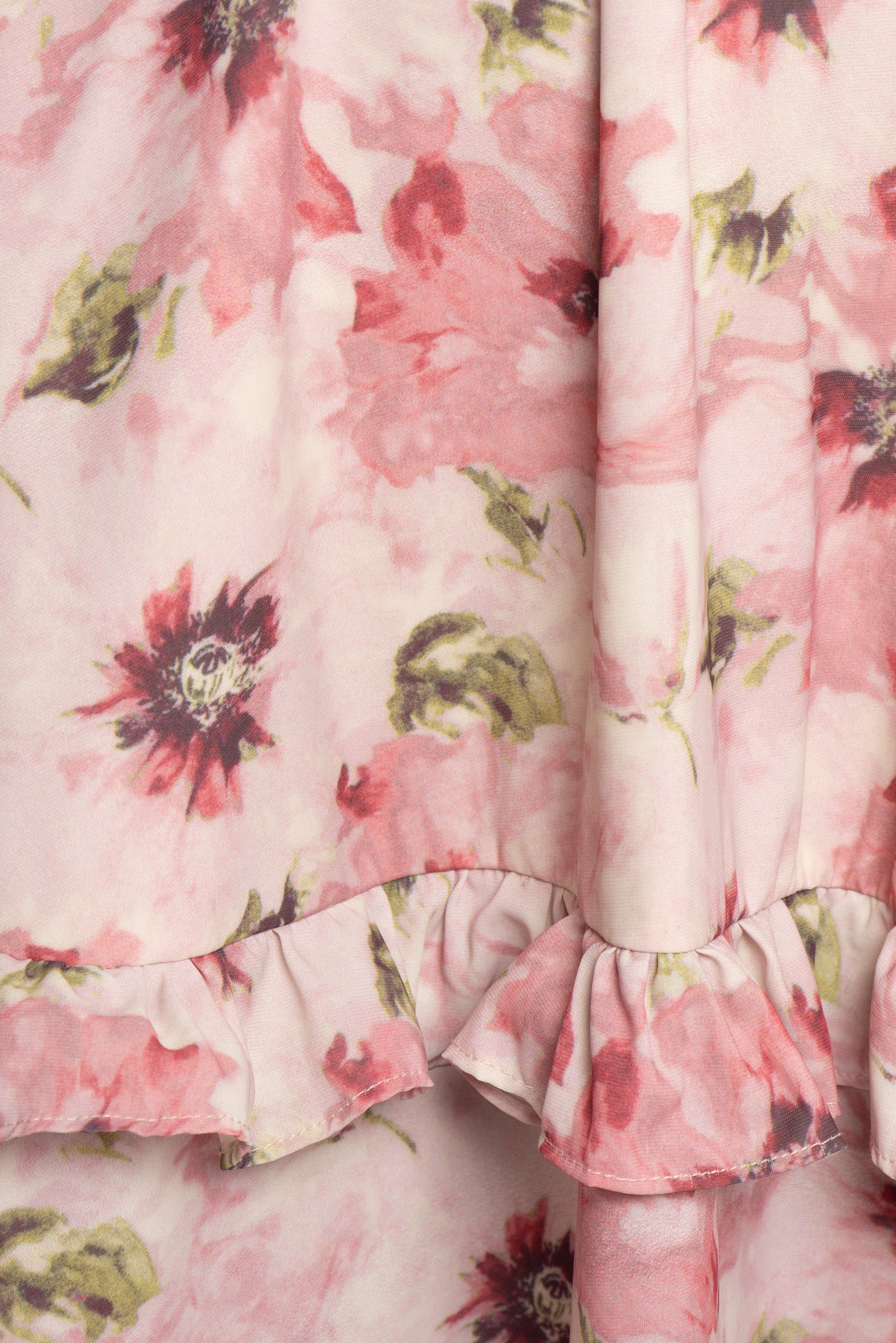 Lillee Tiered Maxi Dress Pink Bloom