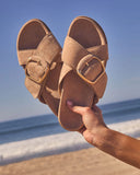 Nesa Cross Over Faux Suede Sandals