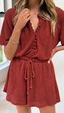 Loula Playsuit Rust