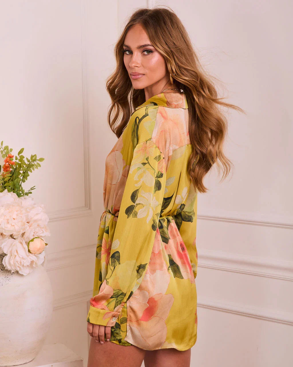 Grinnell Printed Satin Romper