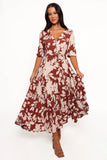 Kelda Dress Rust Floral