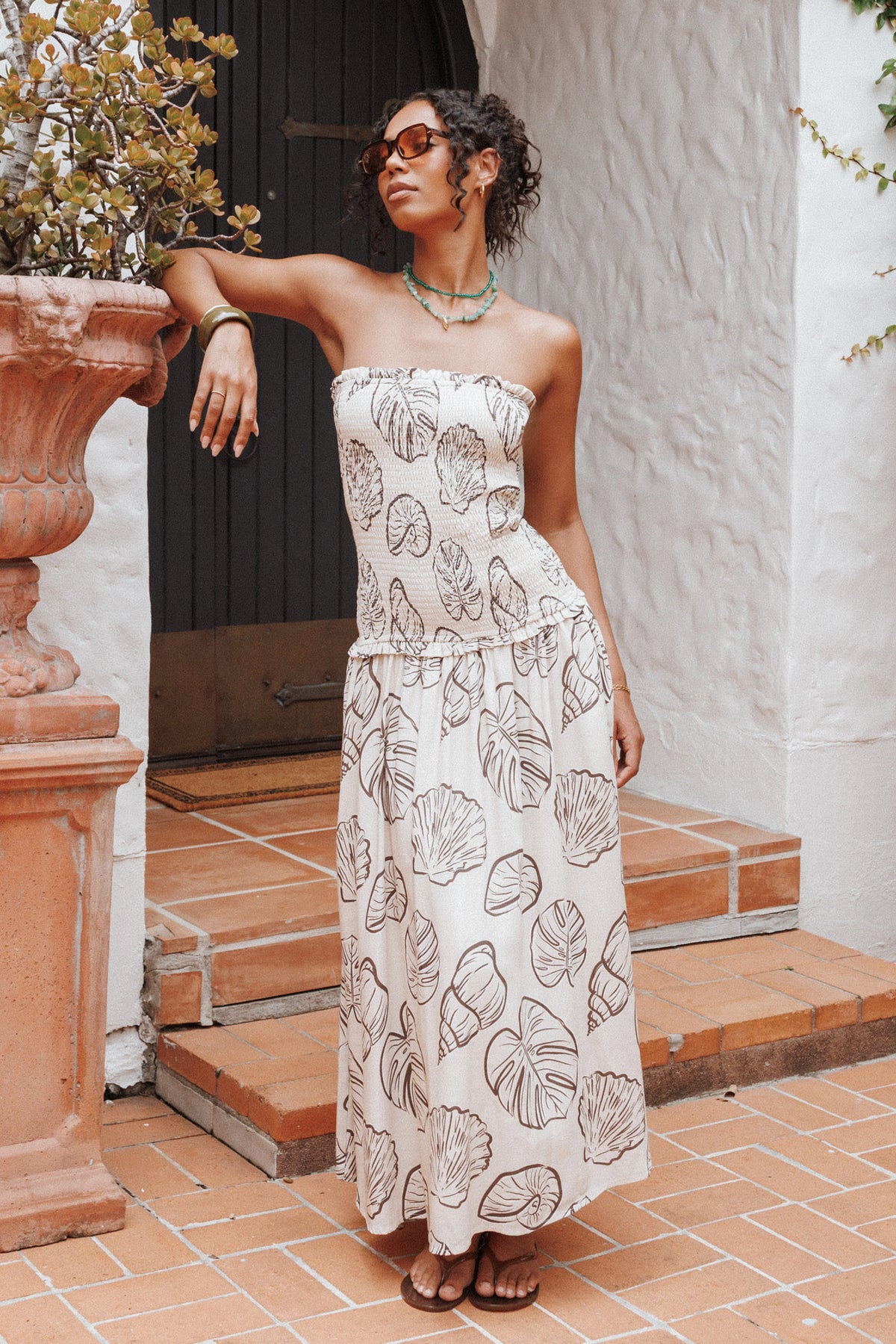 Parkway Maxi Dress Cream Shells