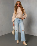 Sienna Fold Printed Turtleneck Sweater