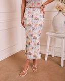 Brightside Mood Novelty Print Maxi Skirt