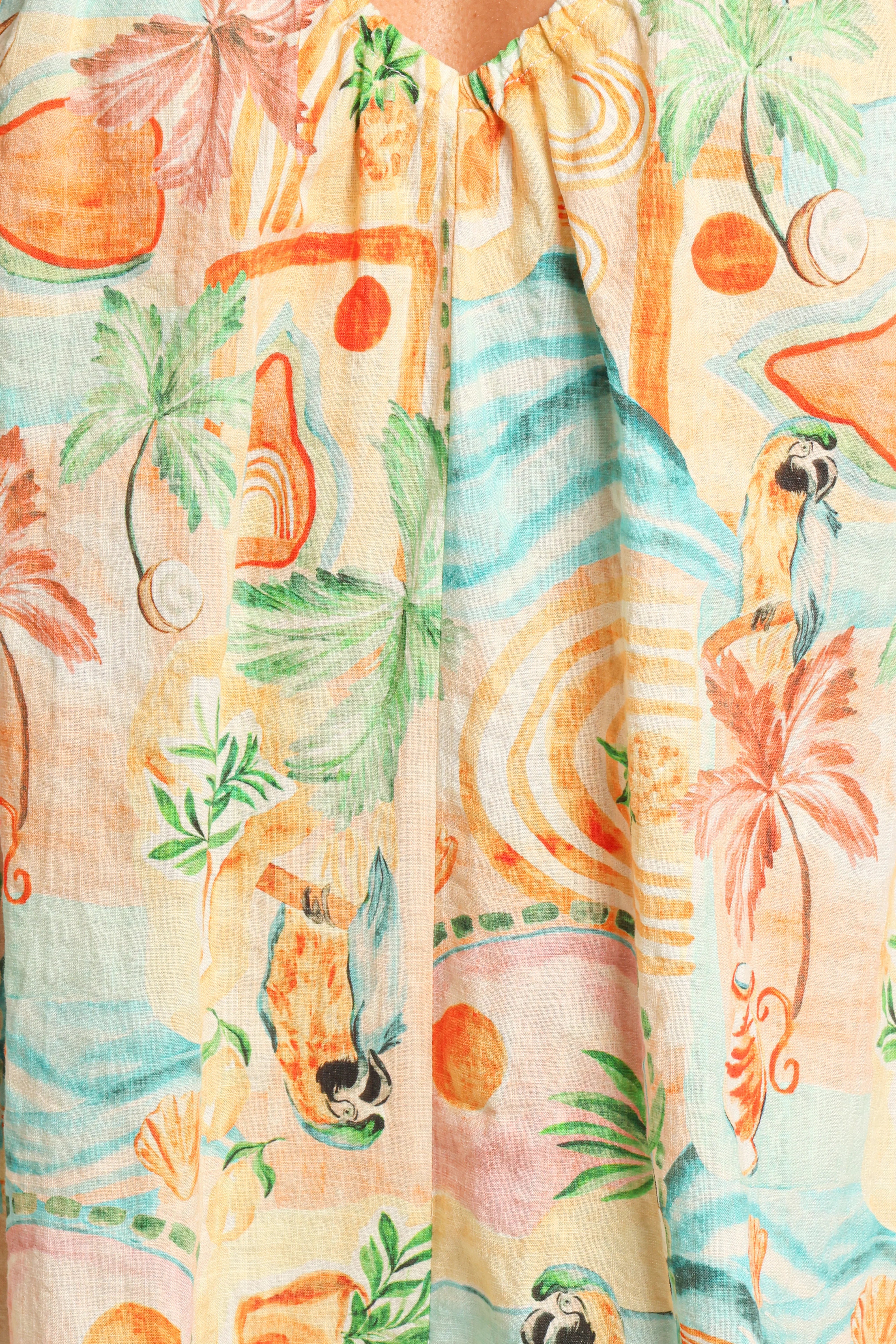 Renata Halter Romper Golden Palm