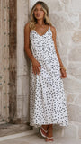 Dimmi Maxi Dress White Black Polka