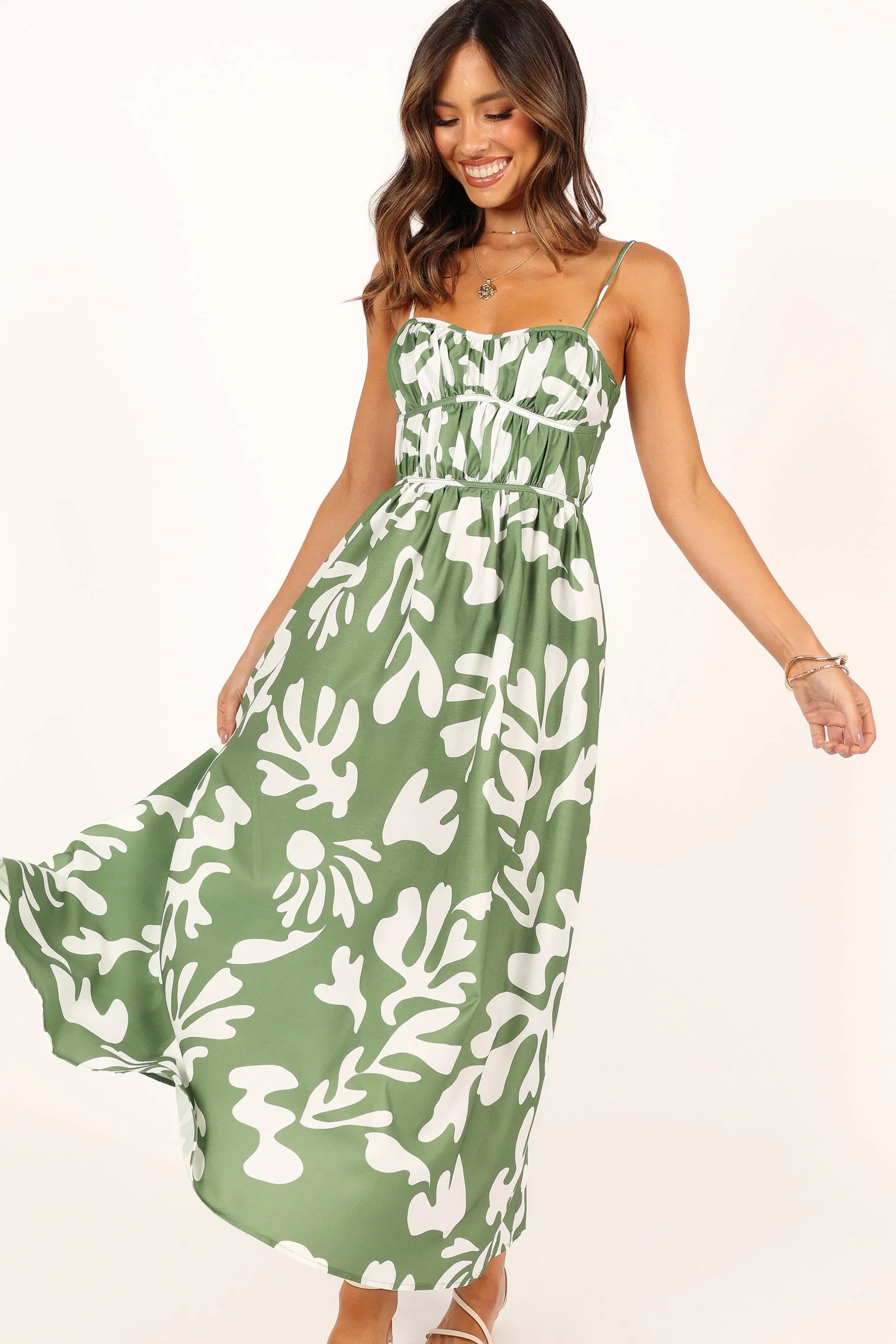 Payton Midi Dress Khaki