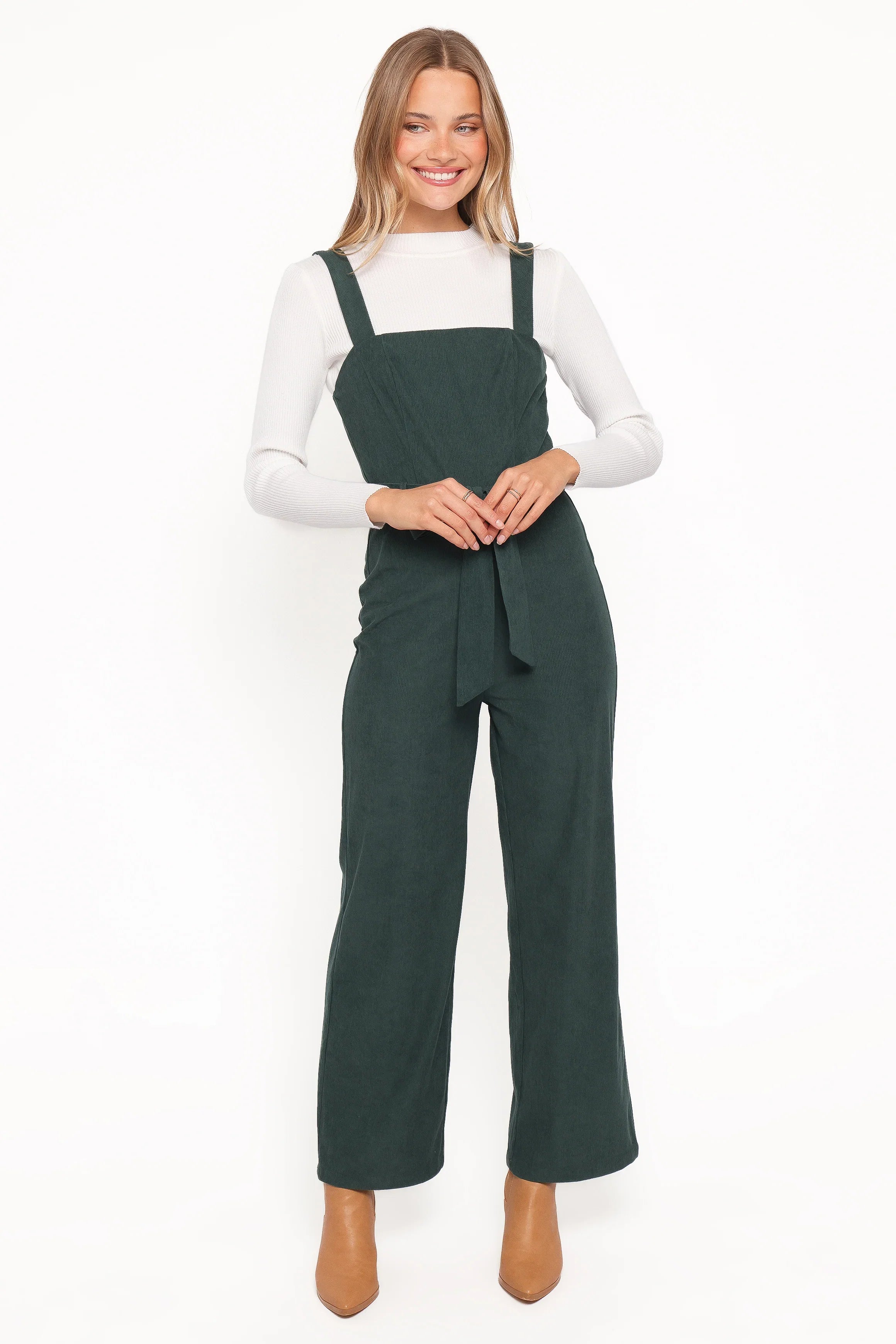 Selene Corduroy Jumpsuit Green