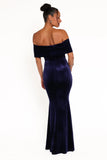 Adair Off Shoulder Maxi Dress Navy