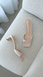 Yiri Heels Champagne Satin Diamante