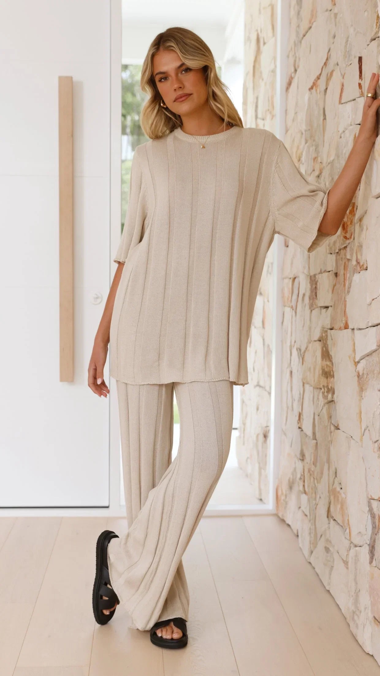 Bayu Knit Top Cream