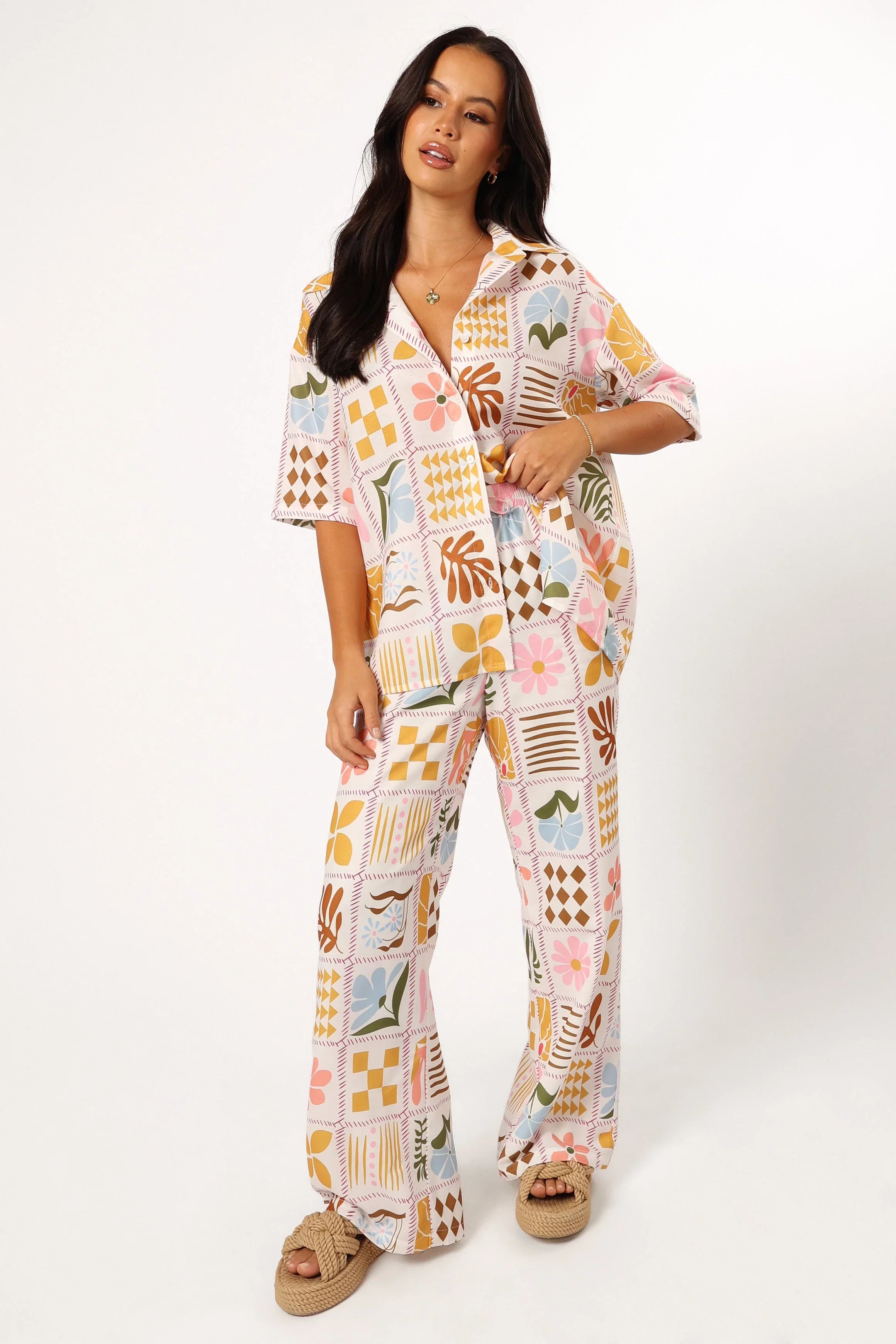 Shay Pant White Multi