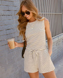 Josefina Striped Drawstring Shorts