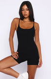 Track Playsuit Black