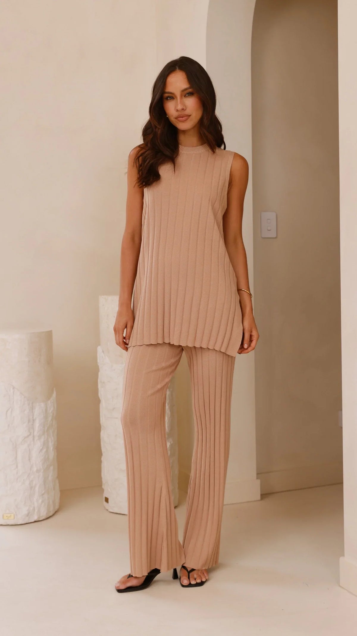 Megan Knit Pants Camel