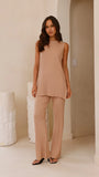 Megan Knit Pants Camel