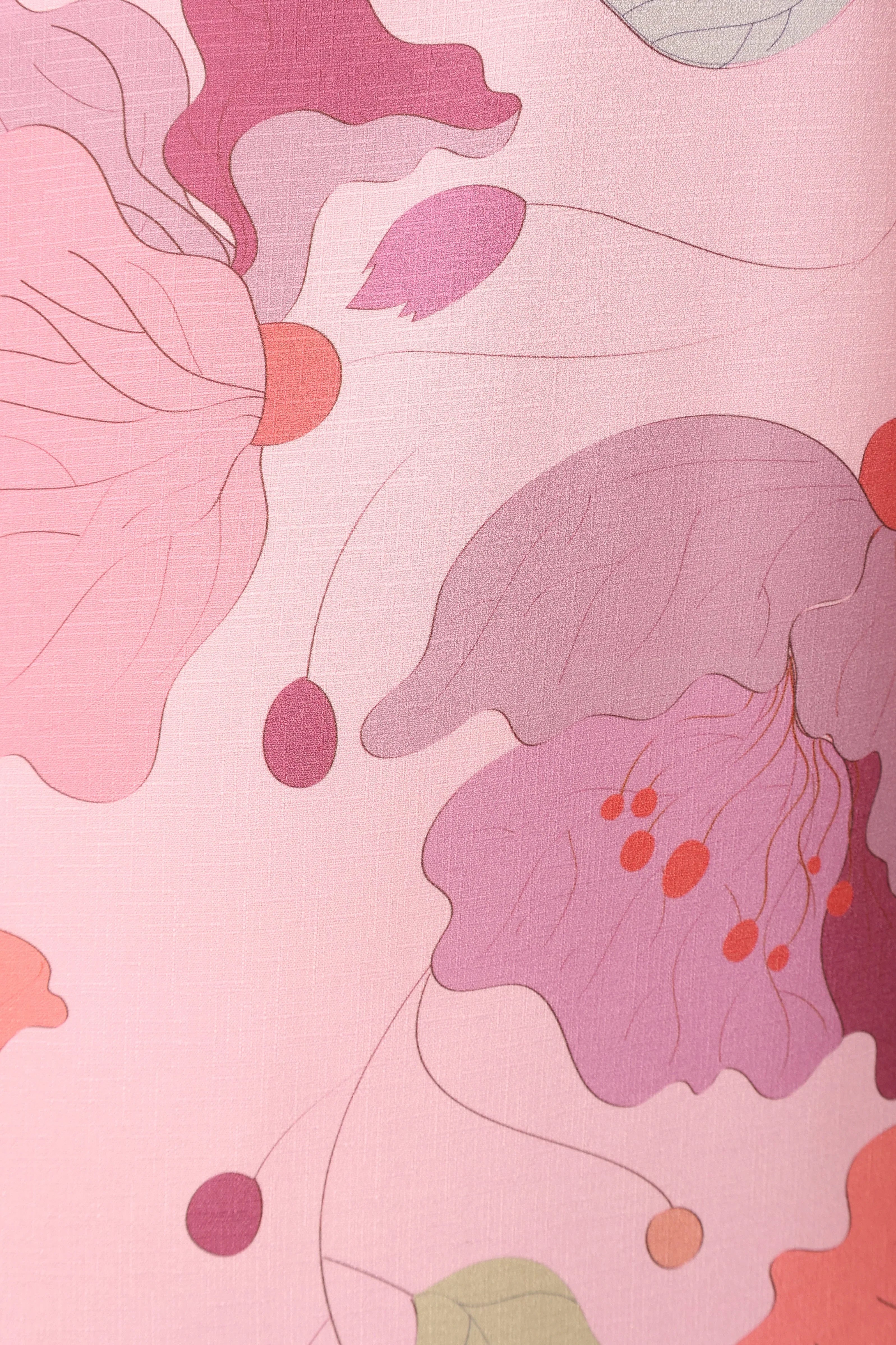 Tillie One Shoulder Maxi Dress Pink Floral
