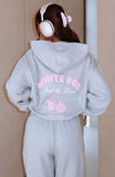 Love Me Tender Oversized Hoodie Dark Grey Marle
