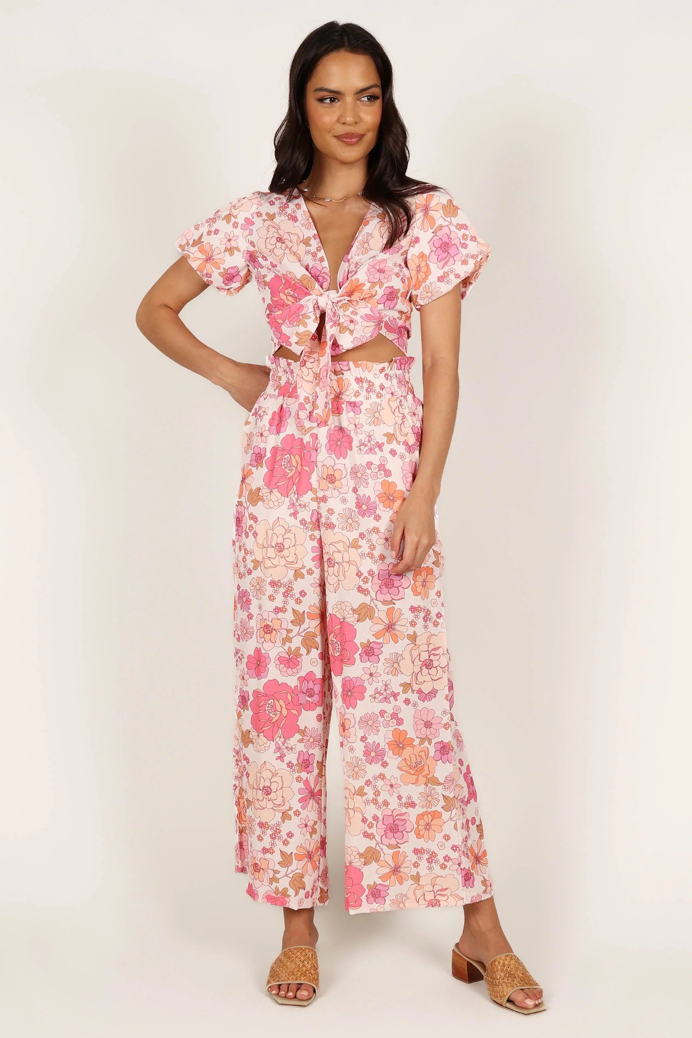 Matilda Top Pant Set Pink Floral