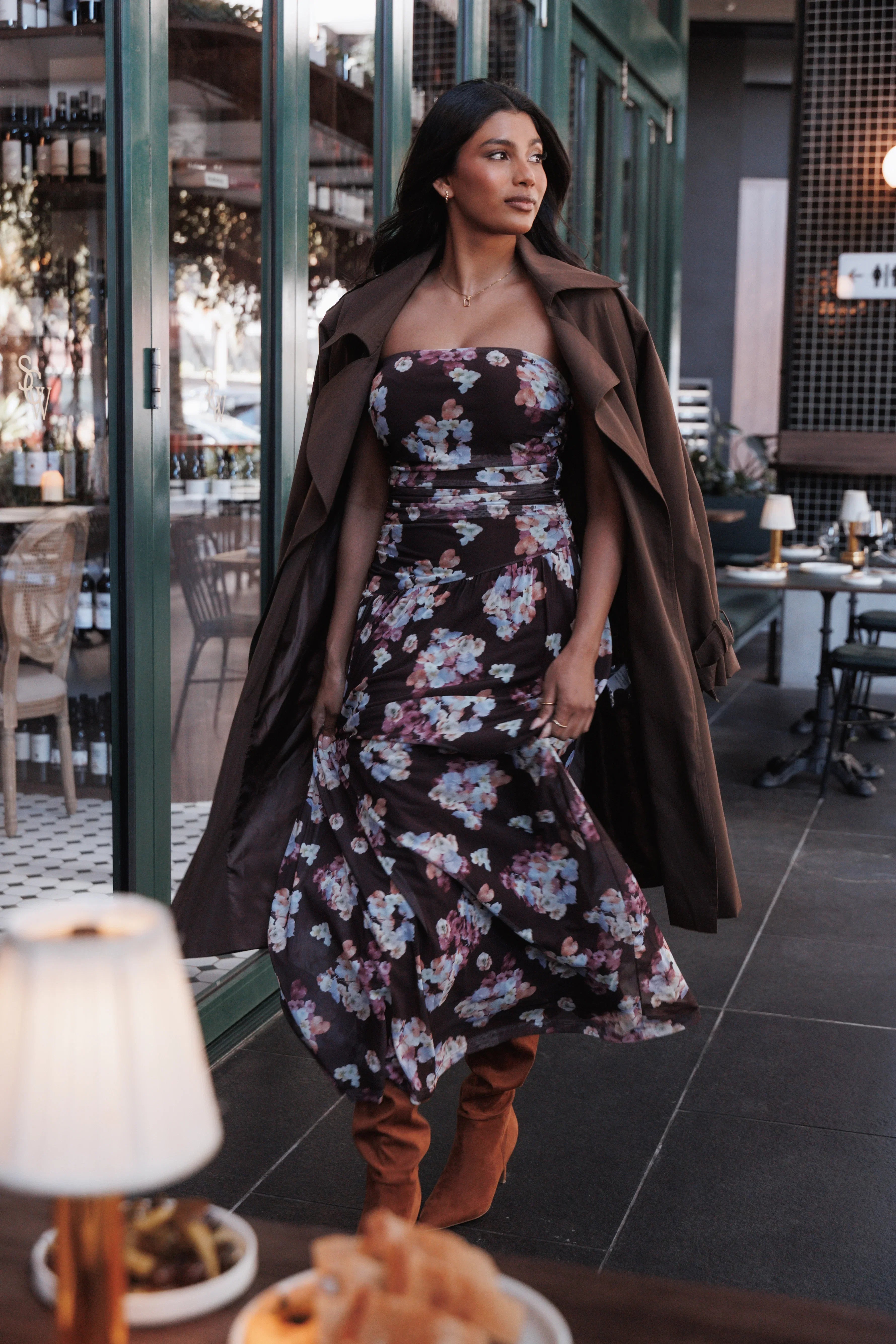 Calypso Maxi Dress Purple Floral