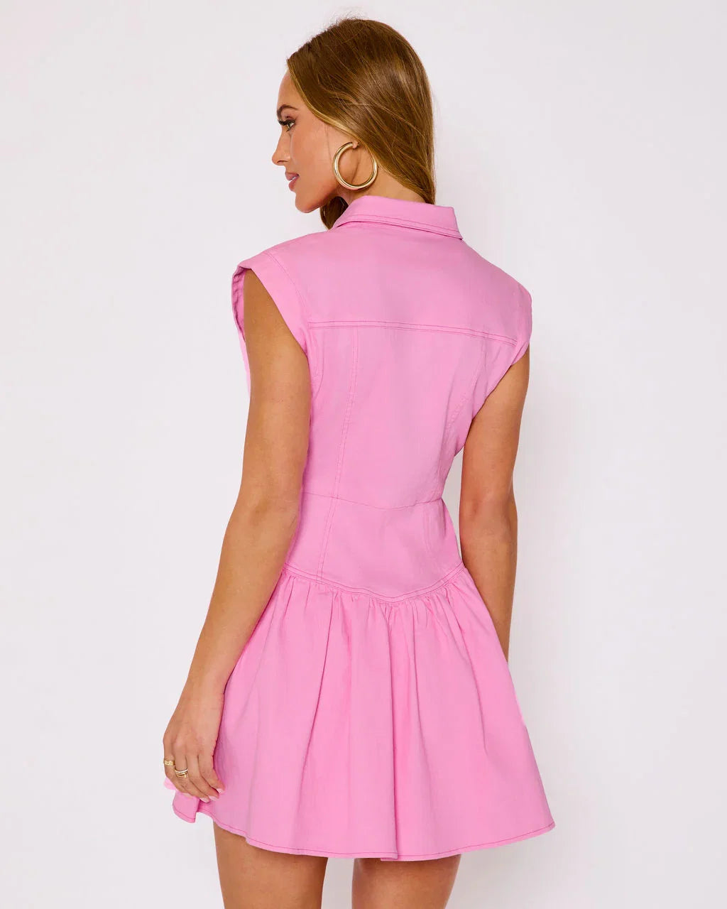 Cherline Fit and Flare Mini Shirt Dress
