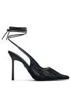 Sonnet Wrap Heels Black Lace