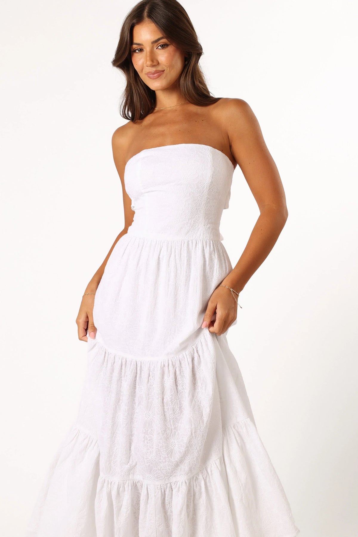 Florina Midi Dress White Floral