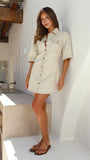Raz Mini Dress Oat Denim
