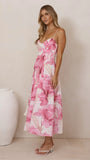 Dallas Midi Dress Pink Floral