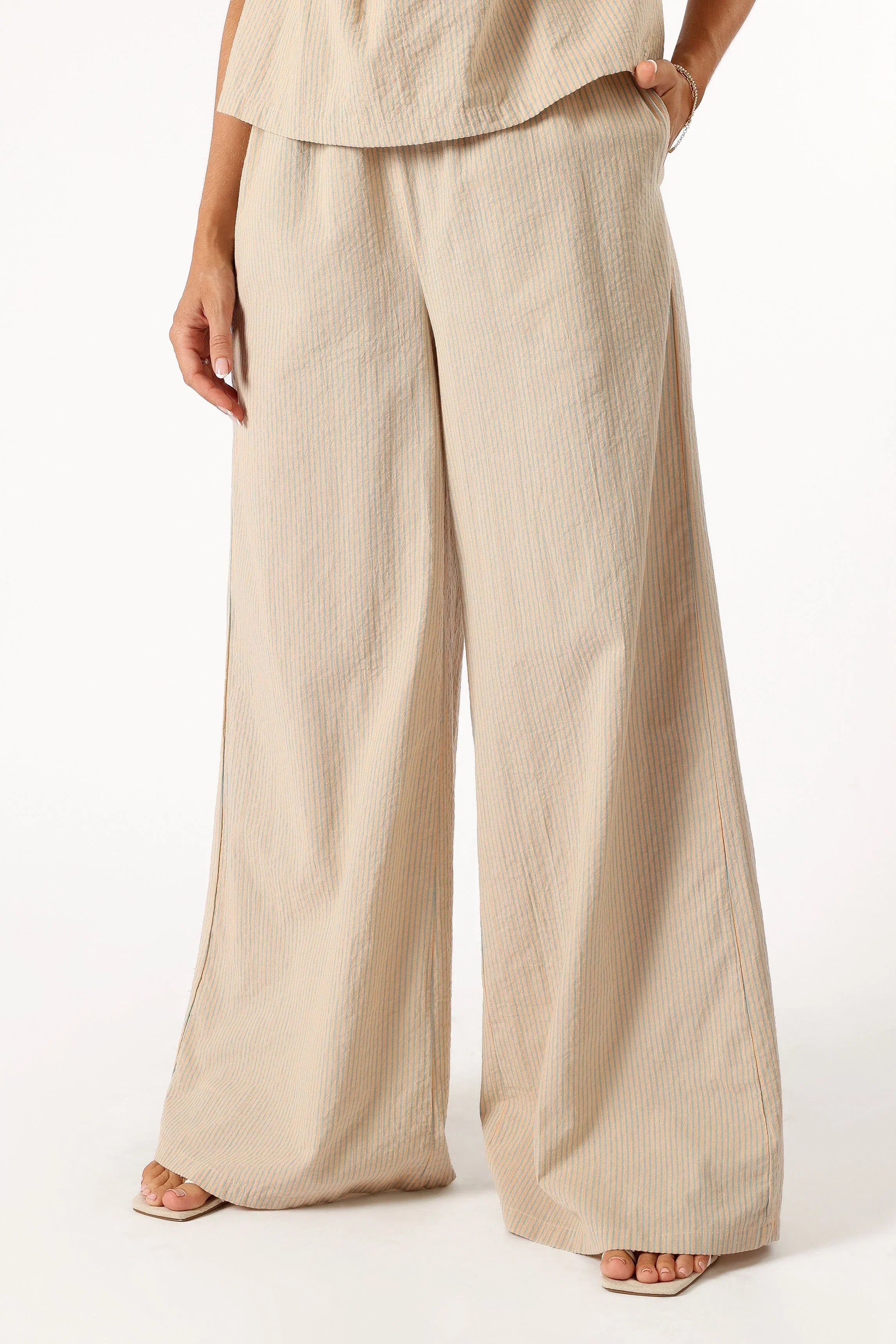 Savanna Striped Pants Apricot