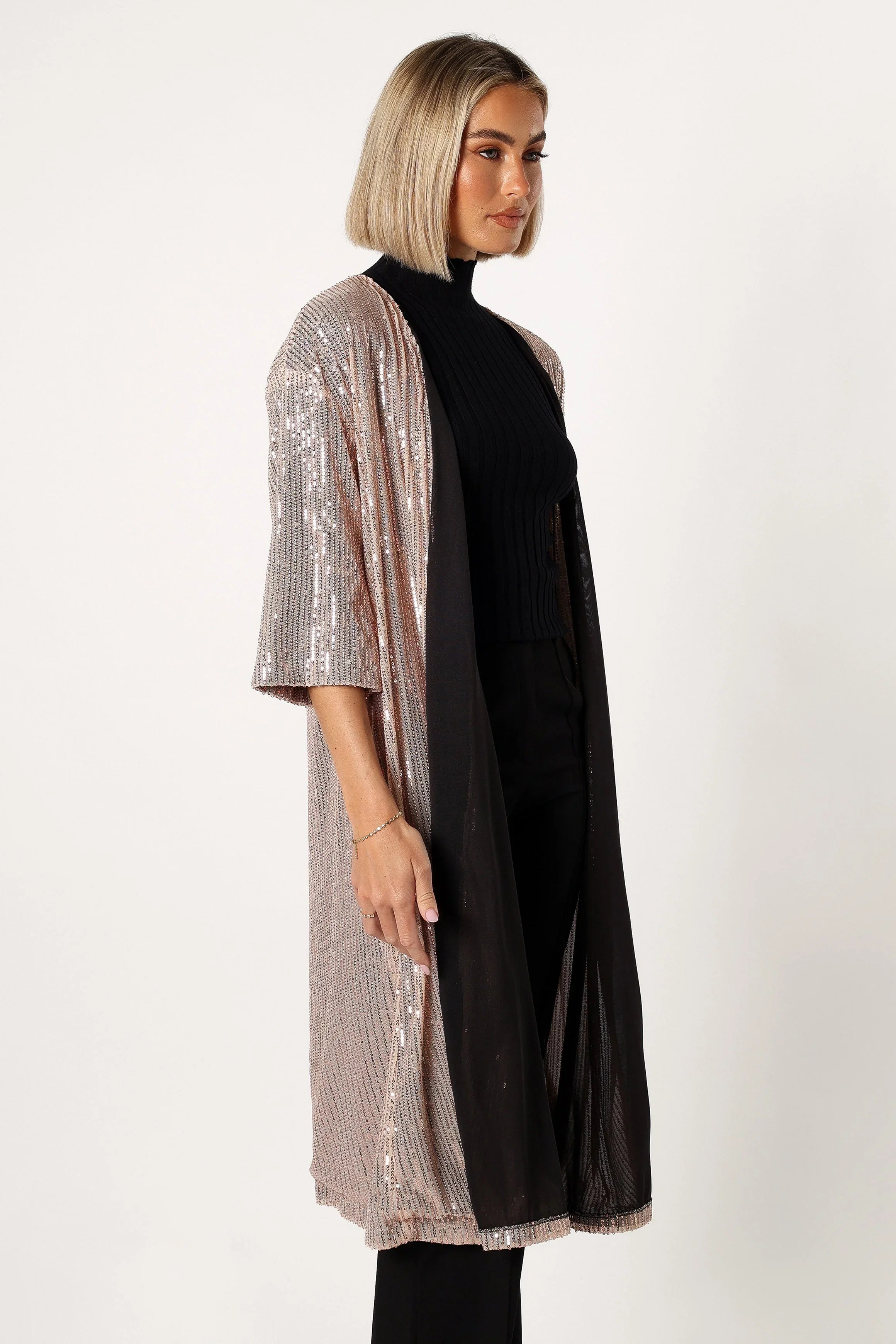 Jayleen Sequin Duster Gold