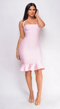 Rinnia Mermaid Bandage Dress Pink