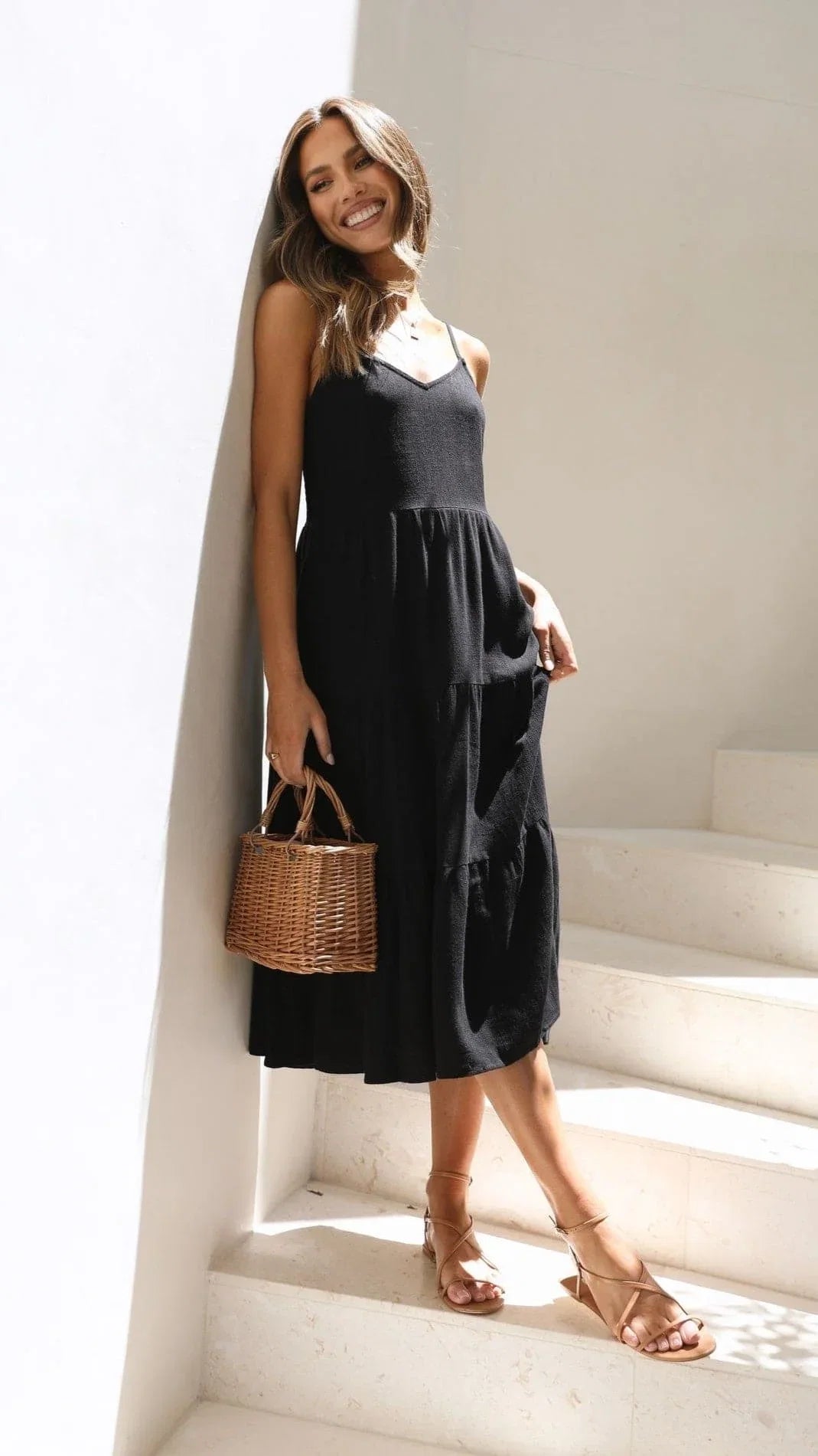 Zoey Midi Dress Black