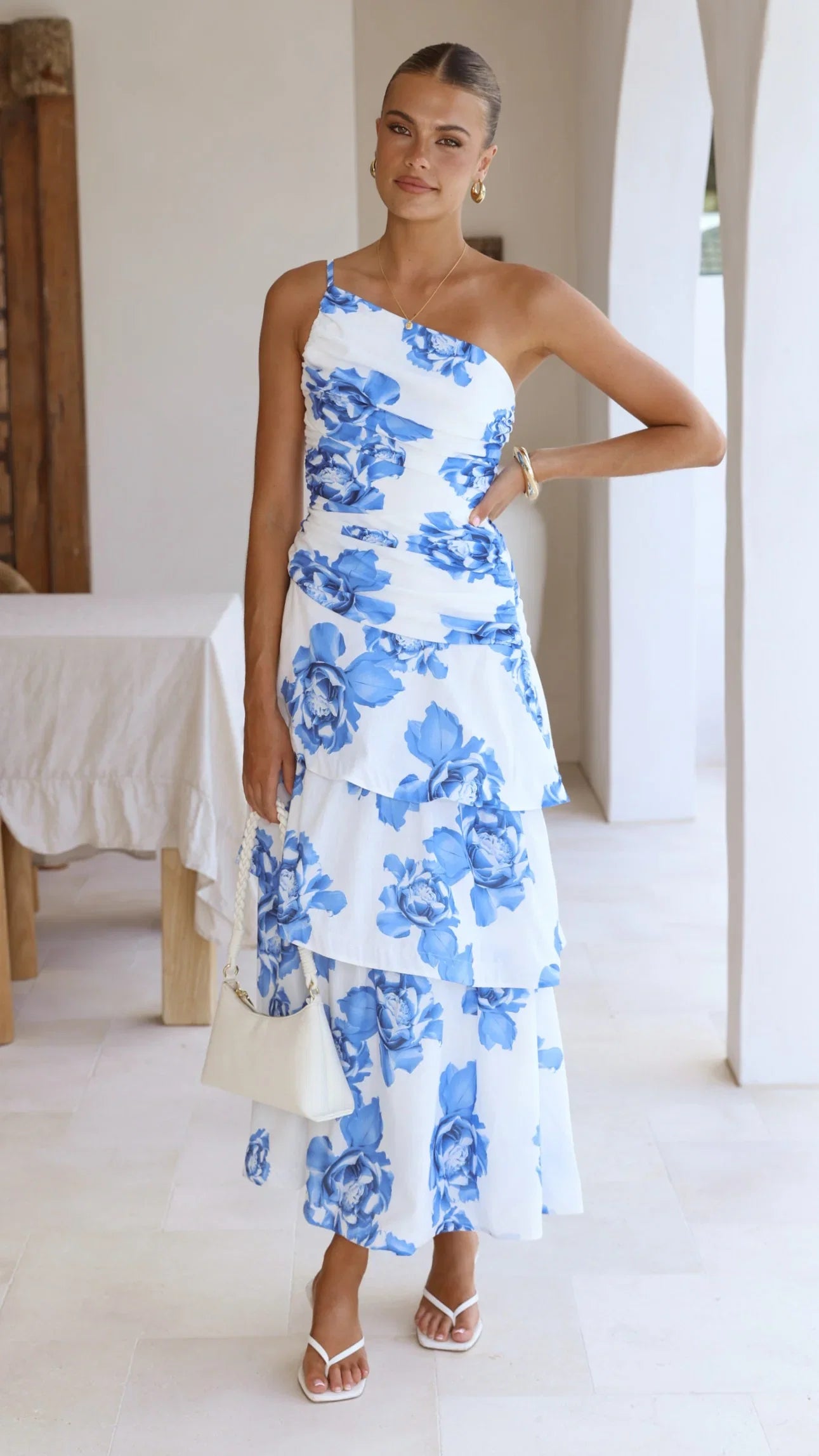 Nalani Maxi Dress Blue Floral