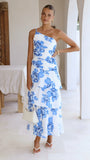 Nalani Maxi Dress Blue Floral