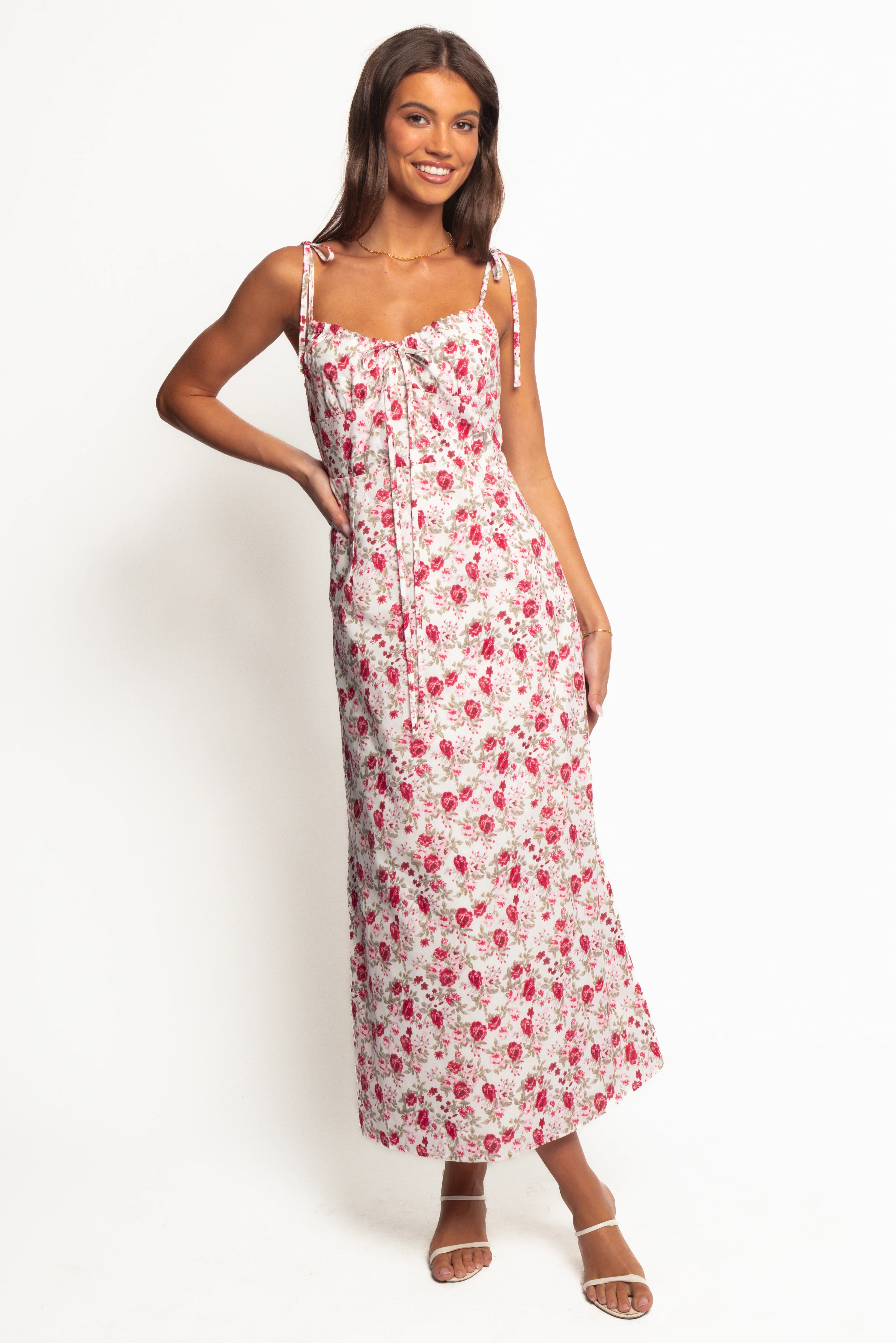 Imelda Midi Dress Rose Print