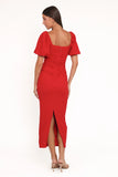 Carey Midi Dress Red