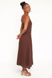 Elvina Midi Dress Brown