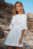 Camila Open Back Mini Dress White