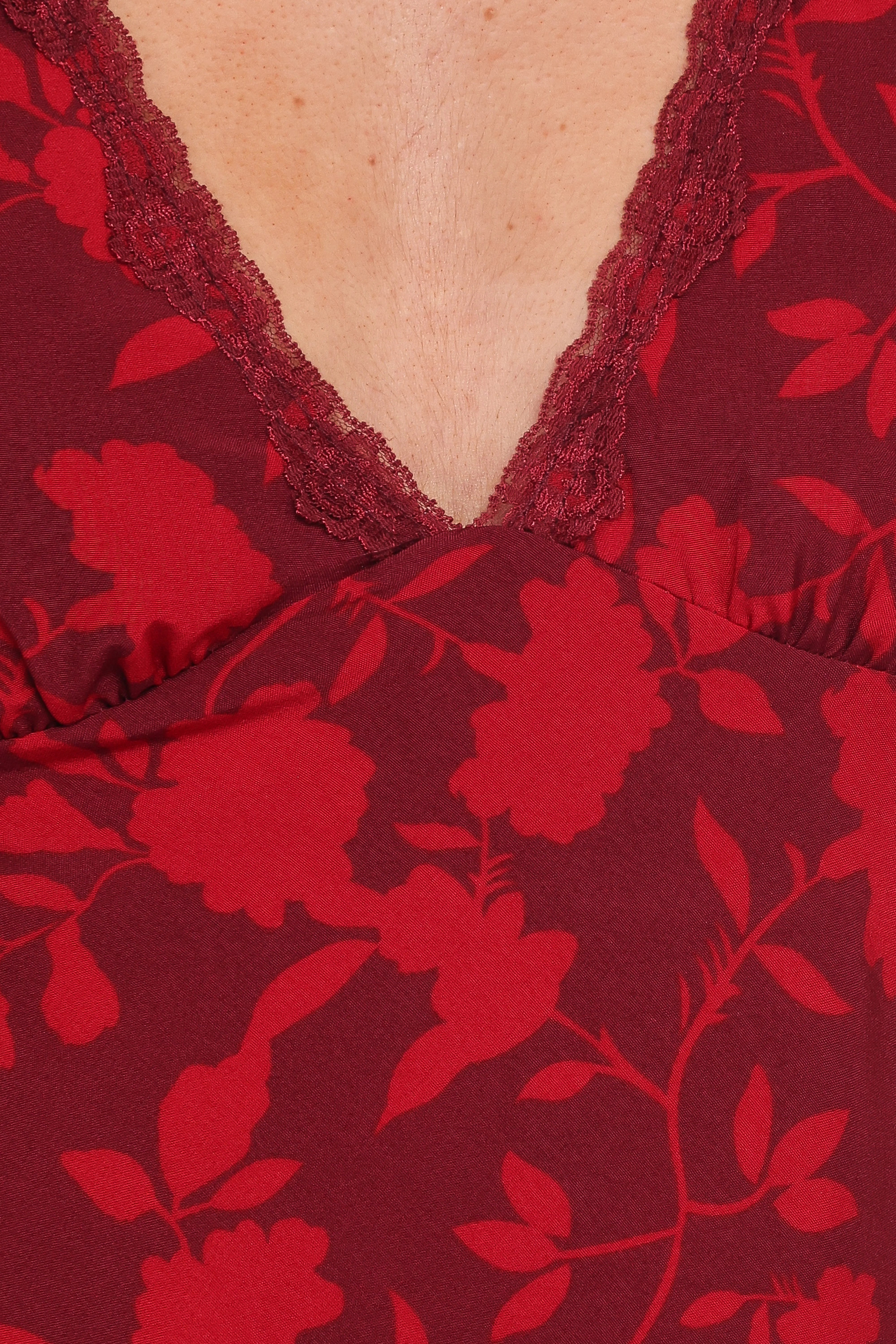 Kelso Top Burgundy Floral