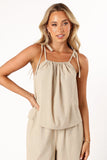 Savanna Striped Top Apricot