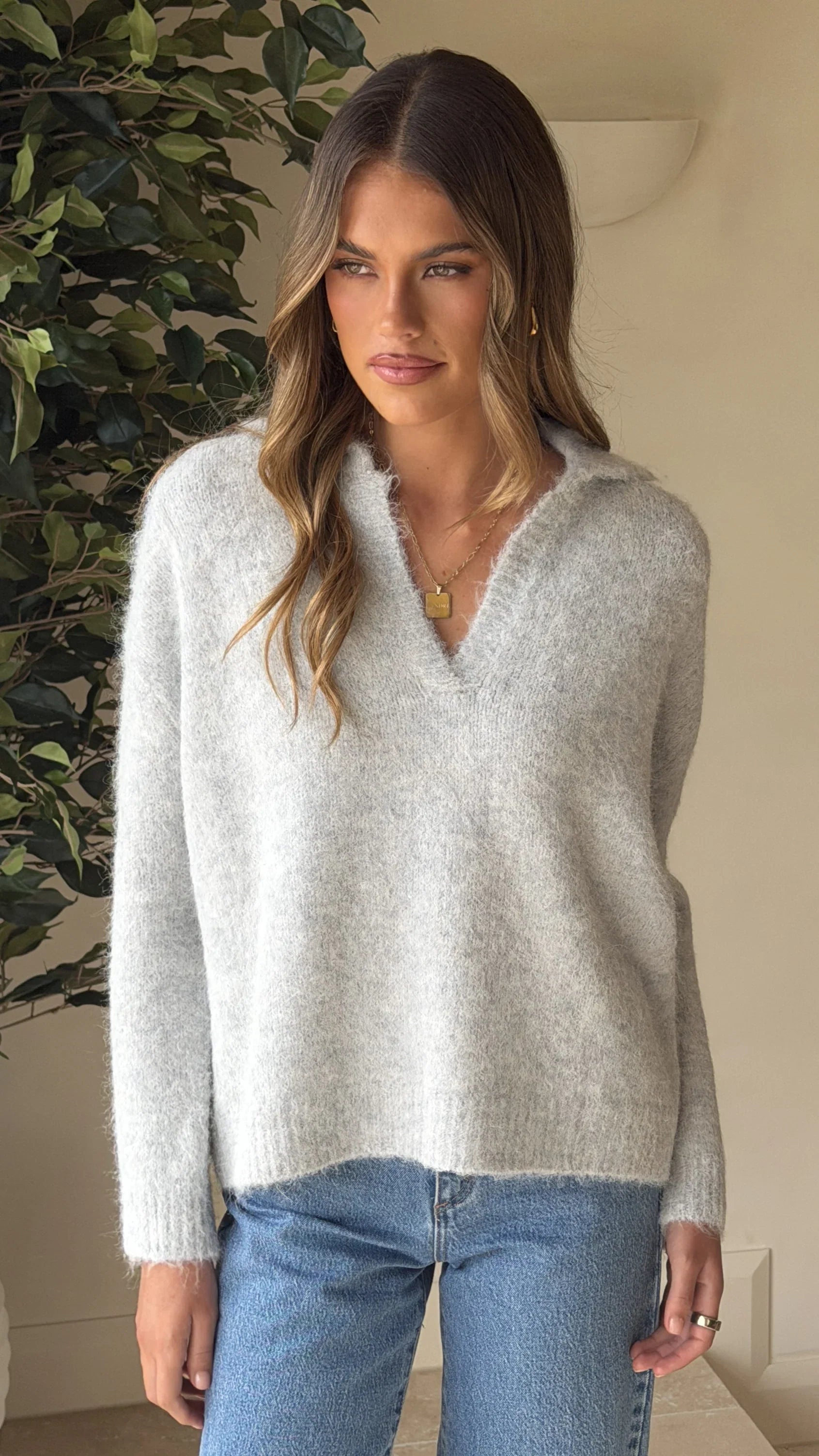 Kouvr Knit Sweater Grey