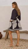 Mariel Long Sleeve Mini Dress Black