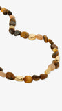 Kohen Beaded Necklace Golden Brown