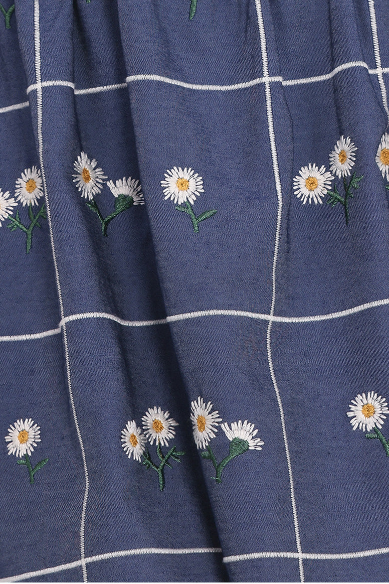Yolande Midi Dress Blue Floral