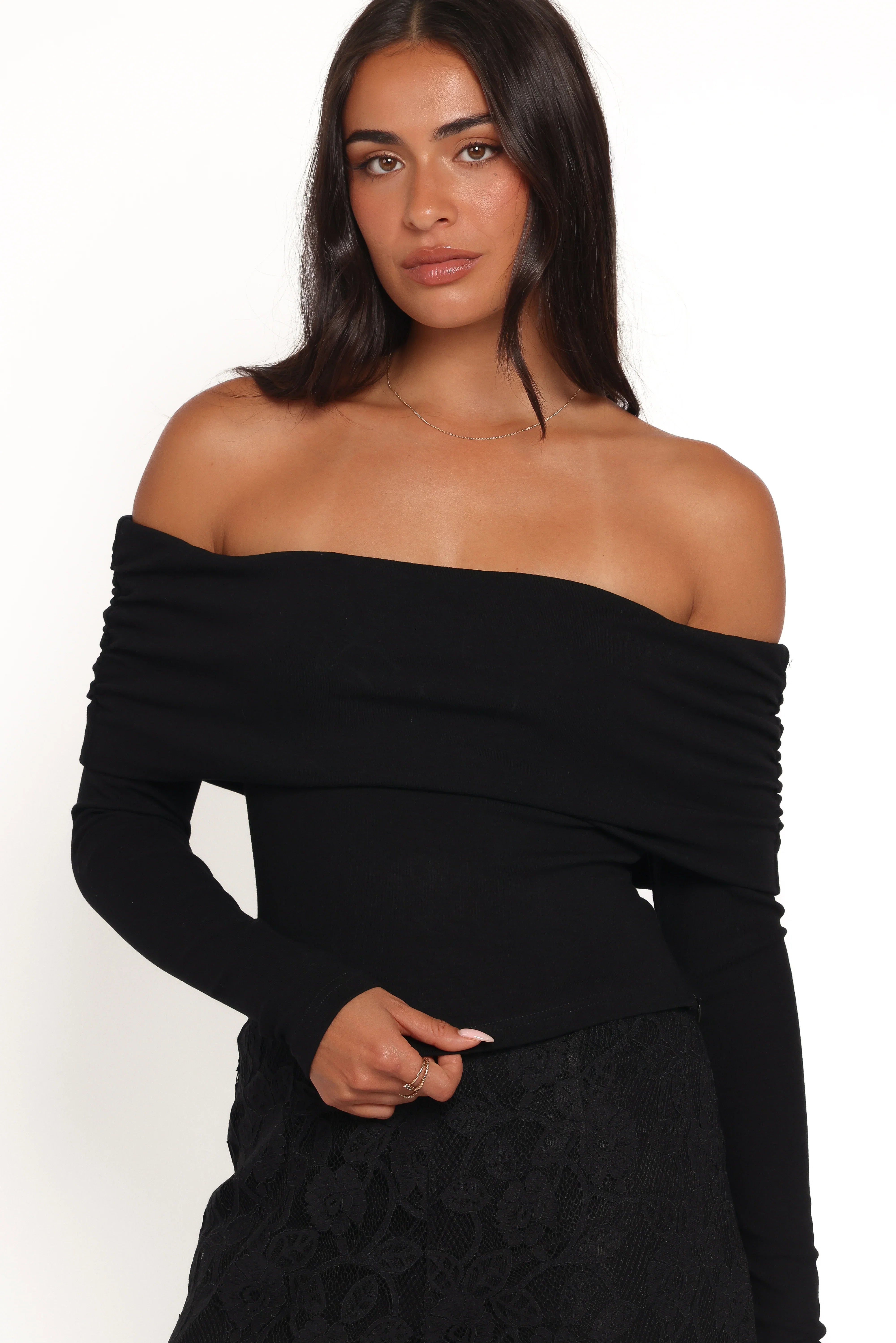 Alina Lace Pant Set Black